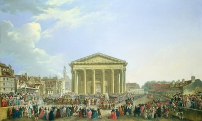 Cerimonia di posa della prima pietra della nuova chiesa di Santa Genoveffa nel 1763, 1764 da Pierre Antoine Demachy